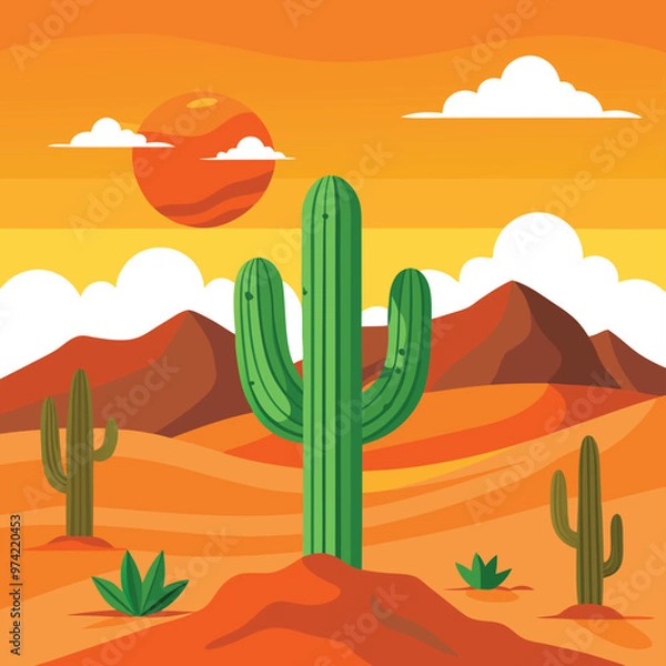 Obraz cactus in desert