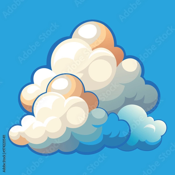 Obraz clouds in the sky fluffy clouds