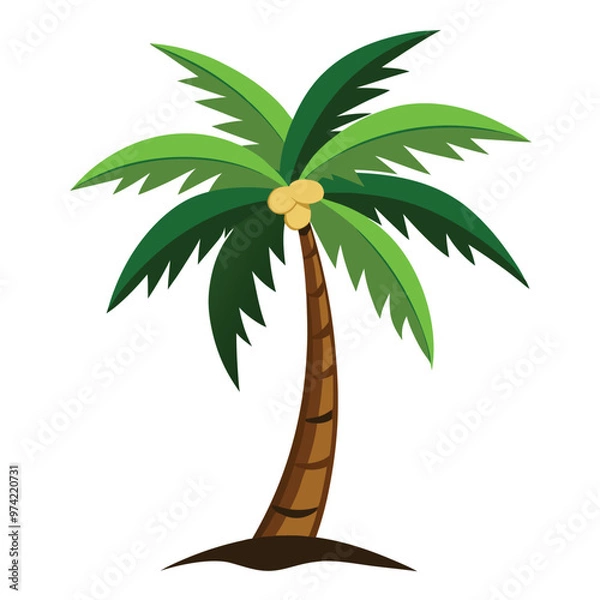 Fototapeta palm tree vector illustration