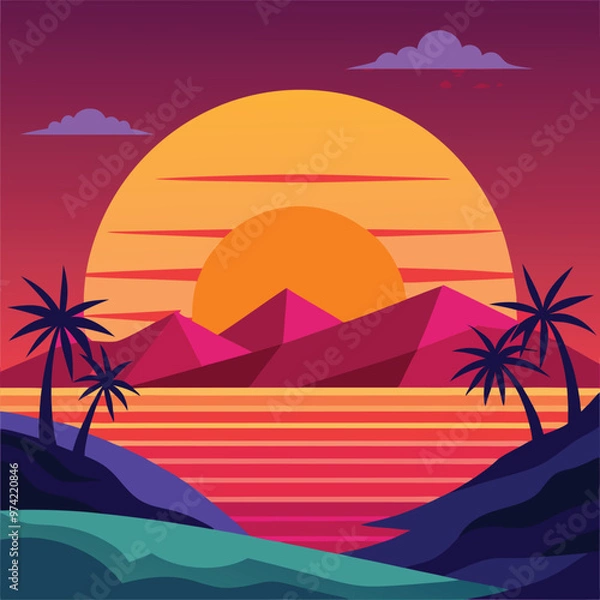 Obraz sunset on the beach