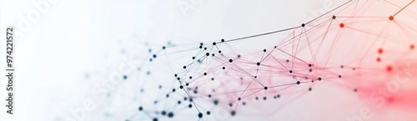 Fototapeta Abstract background with connection lines and dots in a modern style