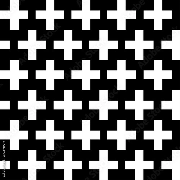 Fototapeta Seamless Cross Pattern, vector illustration