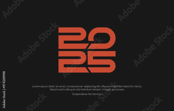 Obraz Vector 2025 logo creative concept