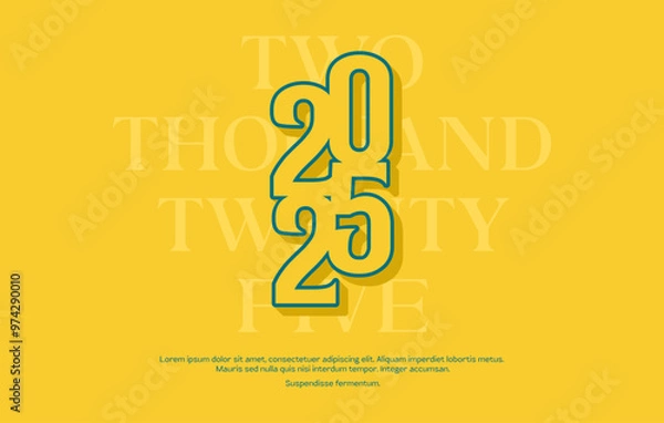 Obraz 2025 logo creative design concept