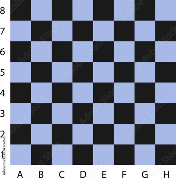 Obraz Empty Chess Board icon. Checkers black and white chess board