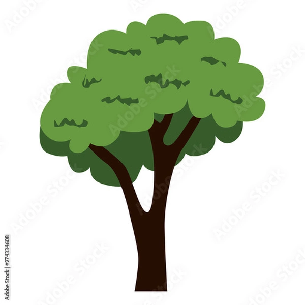 Fototapeta cute tree illustration transparent background