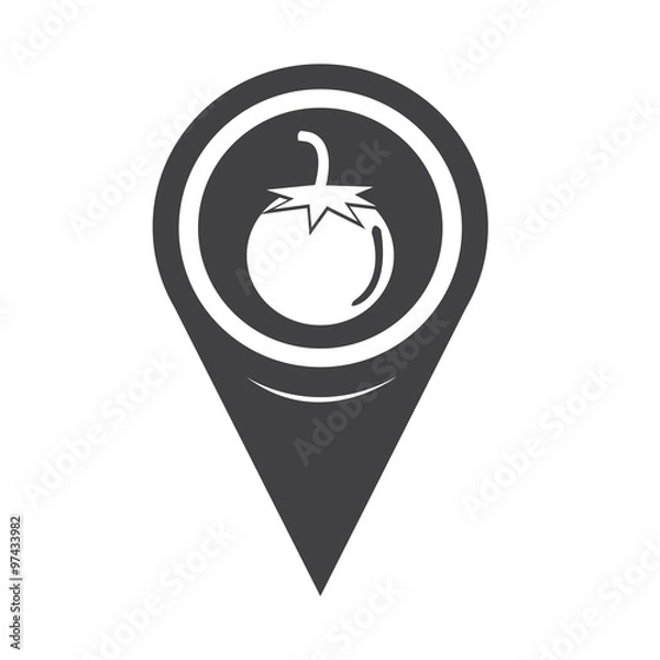 Fototapeta Map Pin Pointer tomato icon