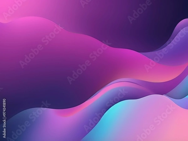 Fototapeta Abstract background gradient base color blue purple pink blurred and wavy	
