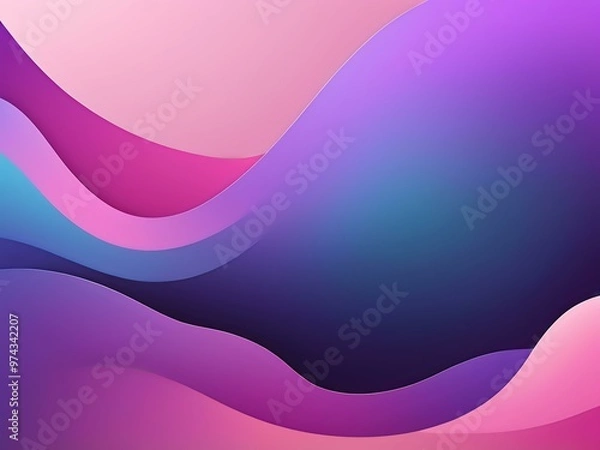 Fototapeta Abstract background gradient base color blue purple pink blurred and wavy	
