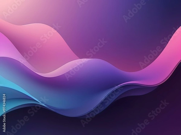 Fototapeta Abstract background gradient base color blue purple pink blurred and wavy