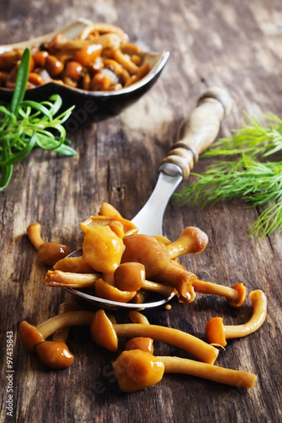 Obraz homemade marinated mushrooms