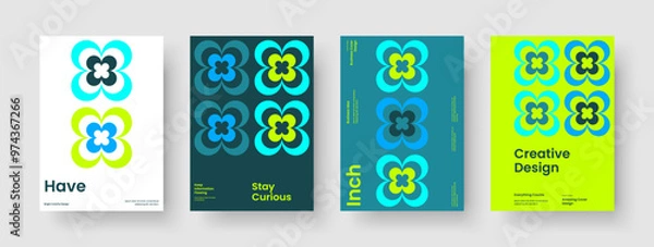 Fototapeta Creative Business Presentation Design. Isolated Background Template. Abstract Banner Layout. Poster. Report. Flyer. Book Cover. Brochure. Pamphlet. Newsletter. Advertising. Leaflet. Portfolio