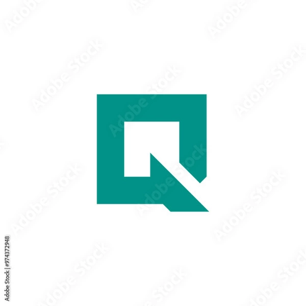 Fototapeta Square Letter Q logo design vector template