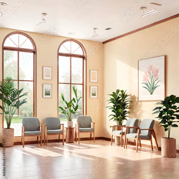 Fototapeta 陽のあたるラウンジ