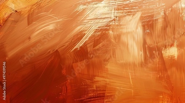 Fototapeta Abstract Orange Texture Created With Bold Brush Strokes Showcasing Fluid Artistry and Warm Tones
