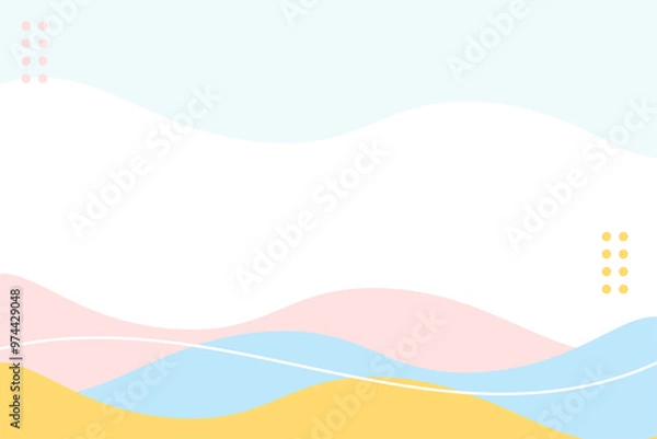 Obraz Pastel Flat Organic Shape Abstract Background for Web Design, Presentations, Minimal Design, and Social Media Posts Vector Illustration