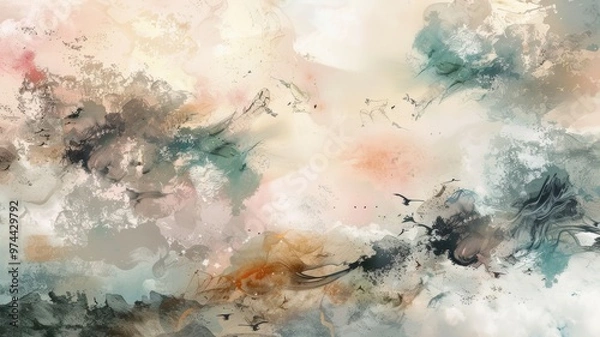 Obraz Abstract Watercolor Painting of a Dreamy Landscape