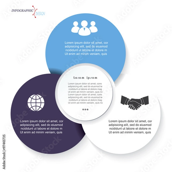 Obraz Infographic circles business  template for  presentation