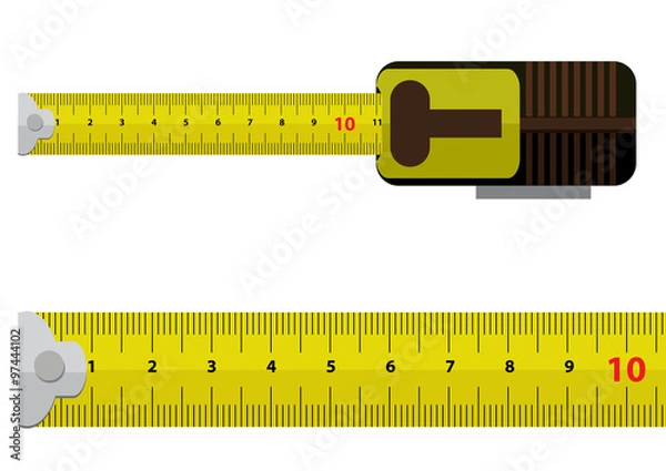 Obraz Tape measur - roulette, meter, vector, 