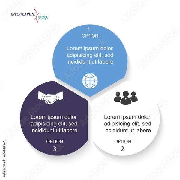 Obraz Vector infographic circles business  template