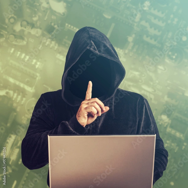 Obraz Hacker at work. Internet security concept