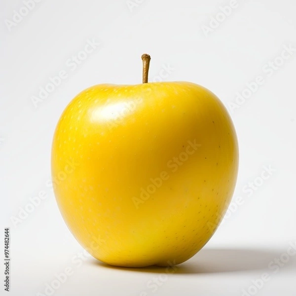 Obraz Yellow apple isolated on white background