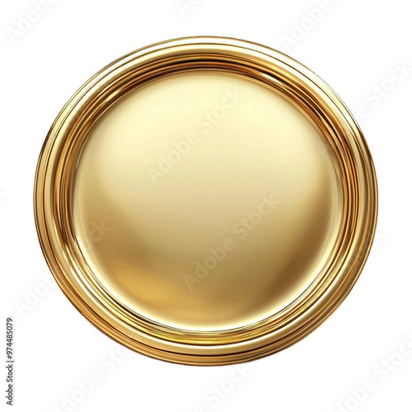 Obraz Golden shiny button