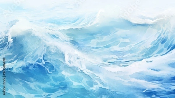 Fototapeta turquoise water color pattern