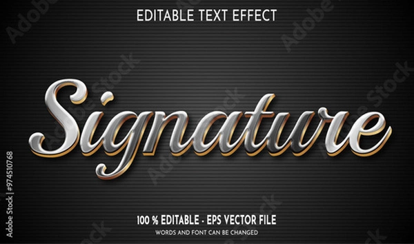 Obraz signature editable text effect