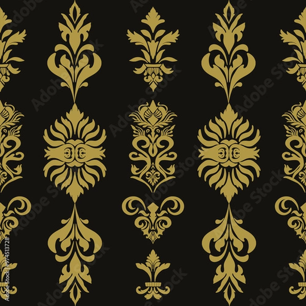 Fototapeta seamless damask pattern