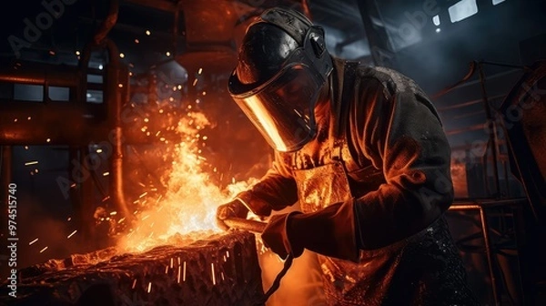 Fototapeta molten hot metal