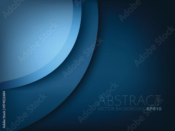 Obraz Blue graphic geometric triangle overlap vector layer background for text and message design