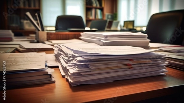 Obraz organizati papers on desk