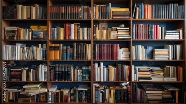 Fototapeta organized book list