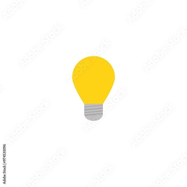 Obraz light bulb isolated on white