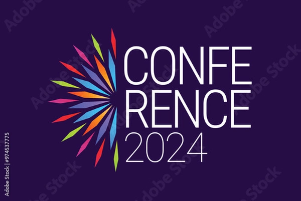 Obraz Modern Colorful Conference Logo Template