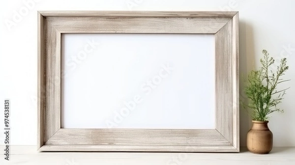 Fototapeta reclaimed wood picture frame