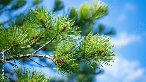 Obraz sky pine tree close up