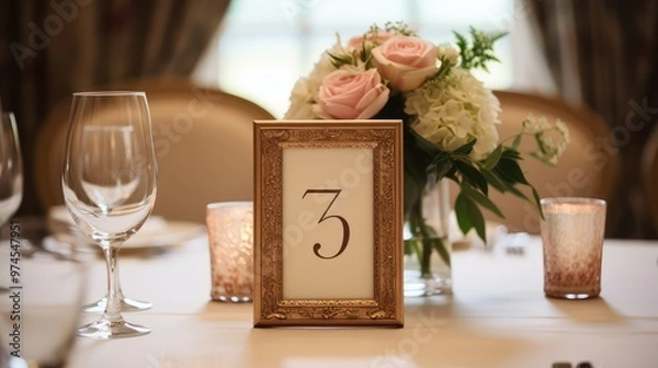 Fototapeta decor table numbers