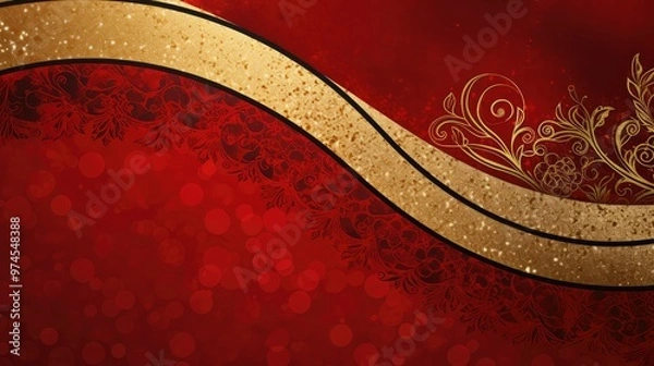 Fototapeta elegance gold and red background
