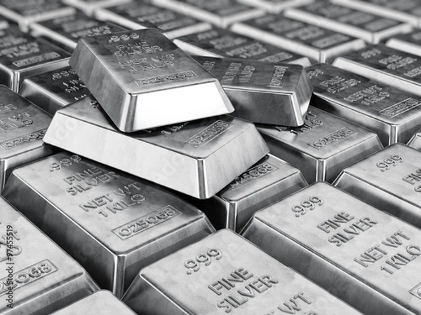 Obraz Tło wlewki srebra