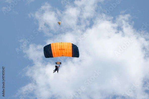 Obraz Orange and black parachute