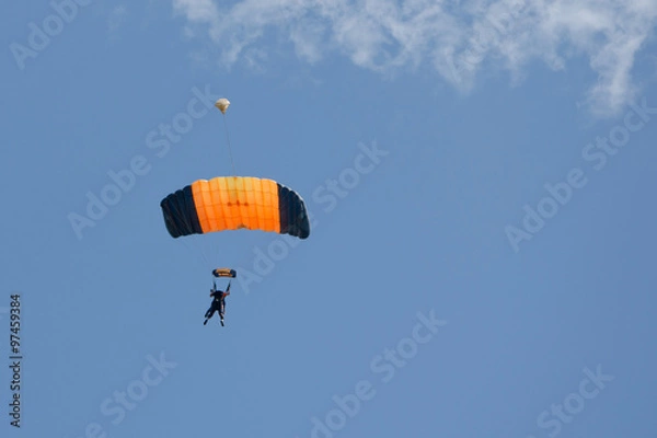 Obraz Orange and black parachute