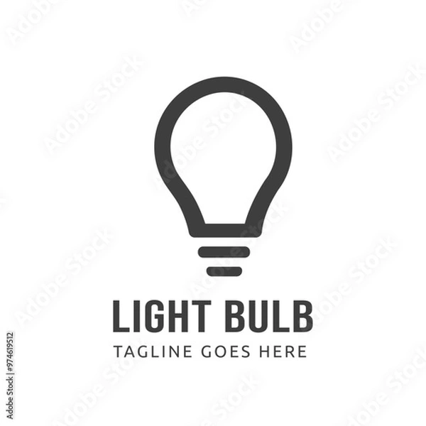 Obraz Flat Bulb Icon for Business and Creative Innovation ideas vector illustration