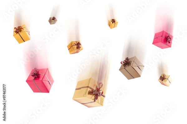 Obraz Falling gifts, isolated