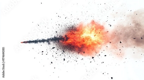 Fototapeta Explosion firework isolate on white background