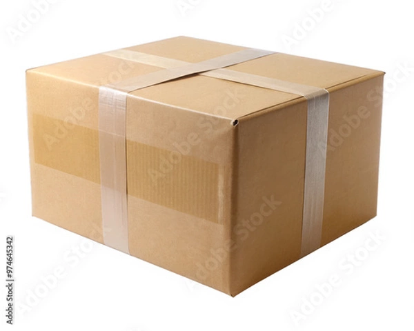 Fototapeta Cardboard Box Closed