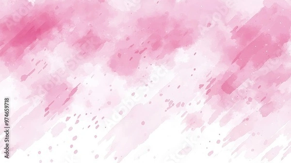 Fototapeta Soft pink watercolor background with gentle strokes and splashes. Perfect for creative designs and elegant presentations.