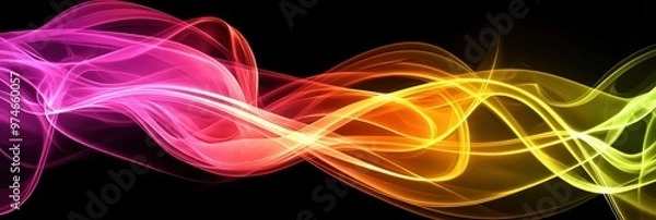 Fototapeta Vibrant abstract wave design with striking colors, perfect for backgrounds, graphics, and creative projects.
