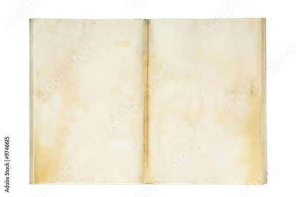 Obraz open old blank exercise book